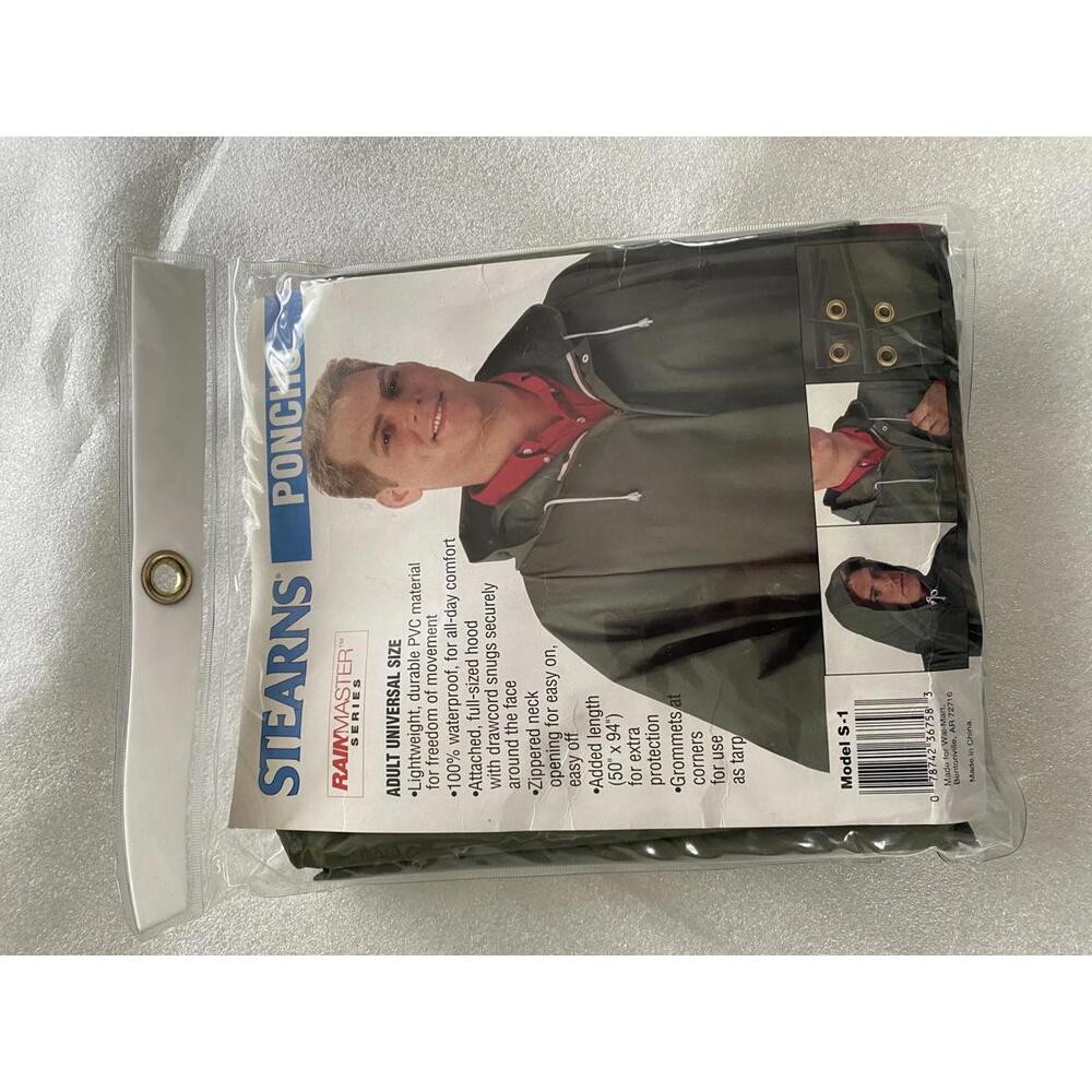 Stearns Rainmaster Series Poncho Raincoat Adult Universal Size